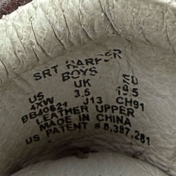 Stride Rite Harper Leather Boys Fisherman Sandal Brown Size 4XW Closed Toe - Picture 12 of 14